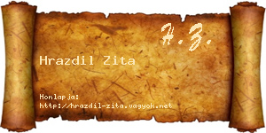 Hrazdil Zita névjegykártya